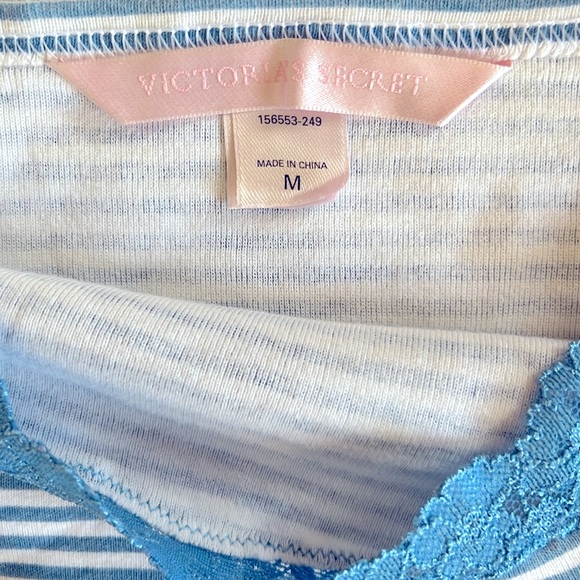 Victoria Secret Blue Striped Cami Cotton Top Size M - Picture 3 of 5
